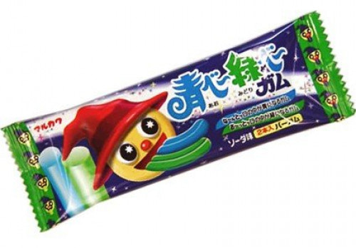 Жевательная резинка Marukawa Aobe Midoribe Вкус содовой Синий и зелёный язык 11,8 гр