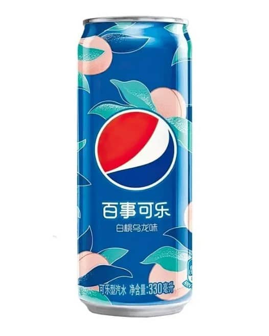 Газированный напиток Pepsi Peach Oolong со вкусом персика и чая Улун, 330 мл