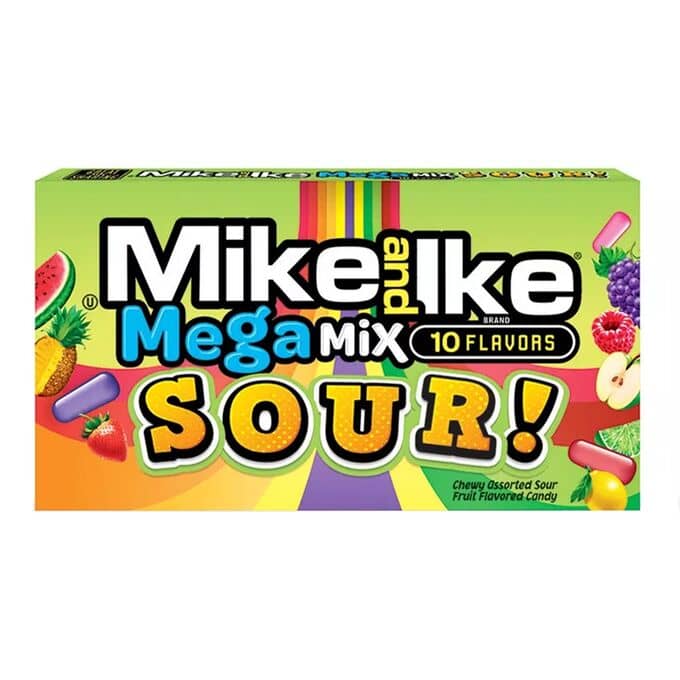 Жевательные конфеты Mike and Ike Мега Микс драже с кислыми вкусами, кислый мармелад 141г