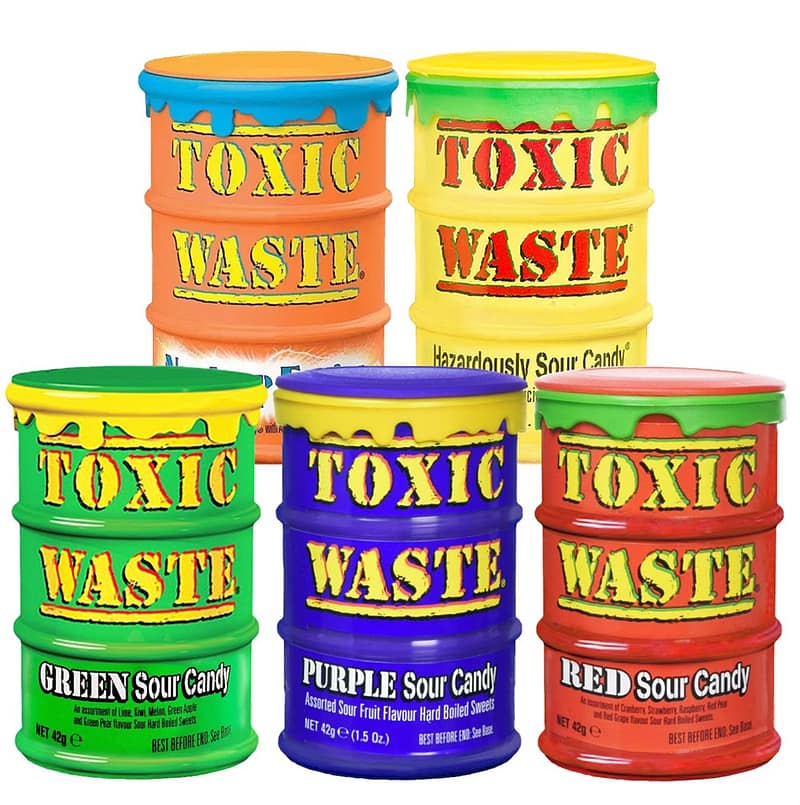 Набор Toxic Waste кислые леденцы - 5 шт.